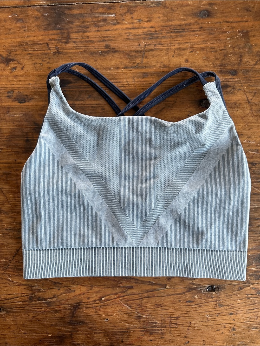 Seamless Light Blue Strappy Bralette